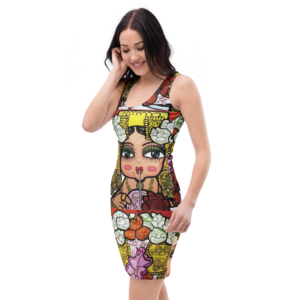 Vestido ceñido - Mami Niña Comiendo Raspa'o