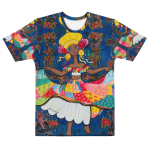 Camiseta de algodón de cuello redondo para hombre - Mami Conga con sus Diablicos