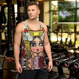 Camiseta de tirantes para hombres - Mami Niña Comiendo Raspa'o