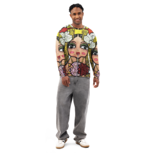 Sudadera de algodón all over unisex - Mami Niña Comiendo Raspa'o