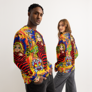 Sudadera de algodón unisex - Mami Diablica con Máscaras