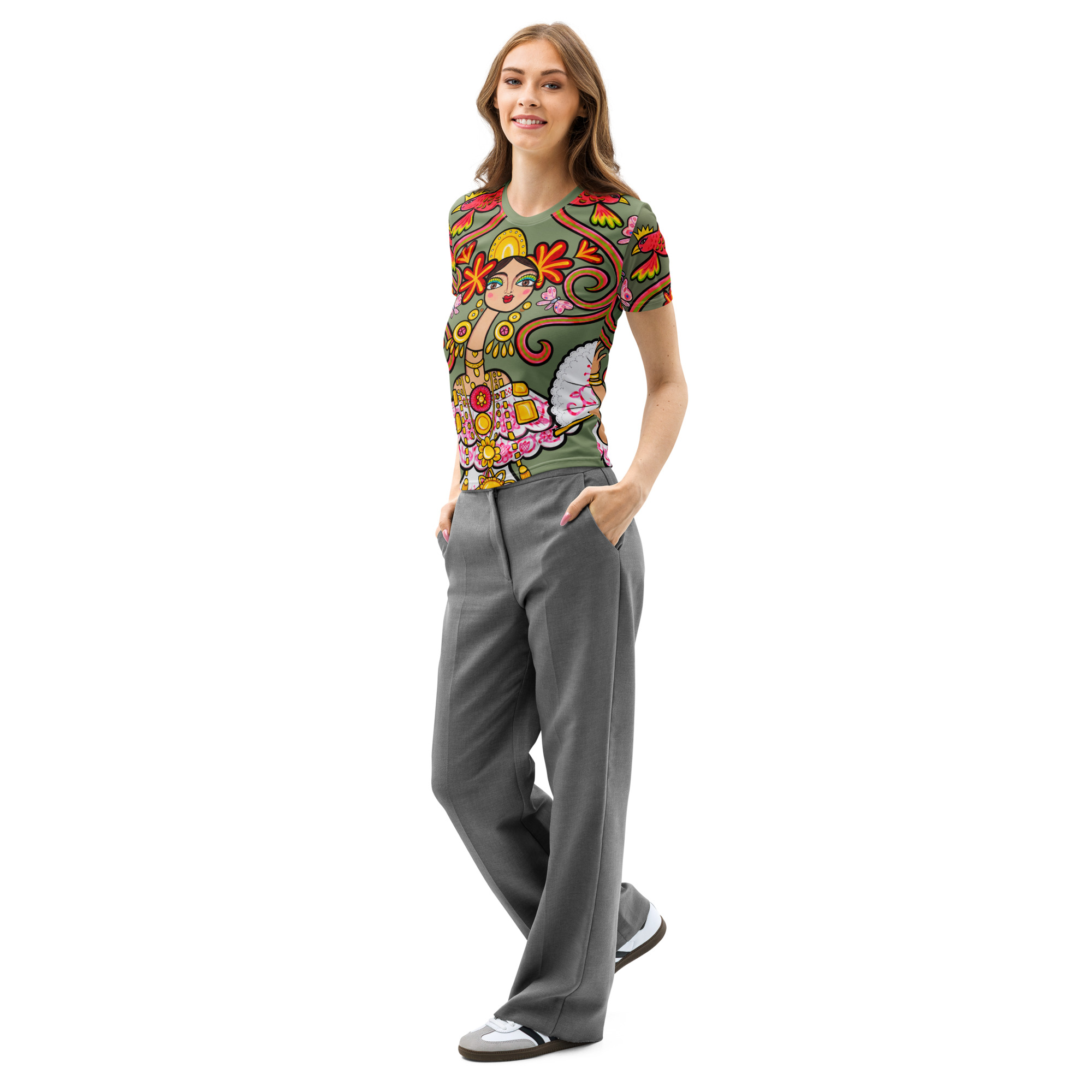 Women’s cotton crew neck t-shirt - Image 2