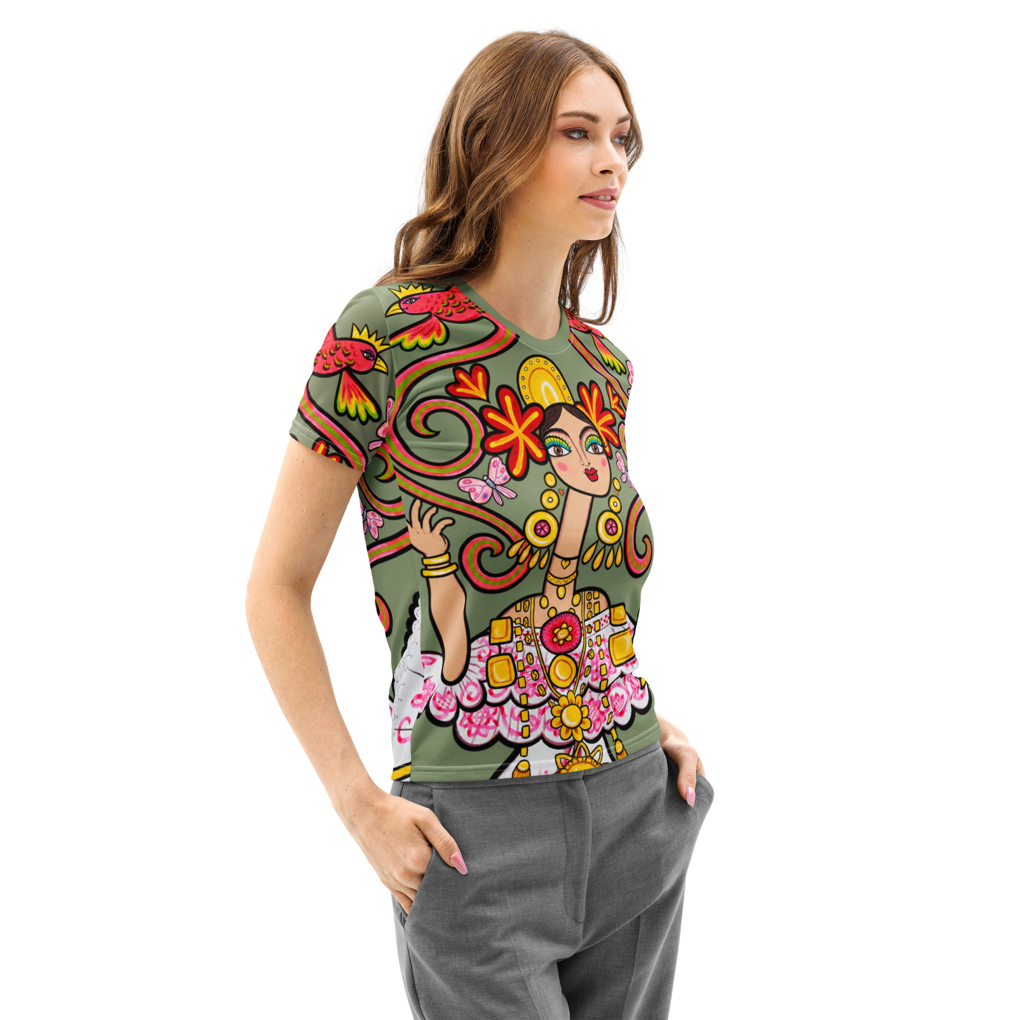 Women’s cotton crew neck t-shirt - Image 3